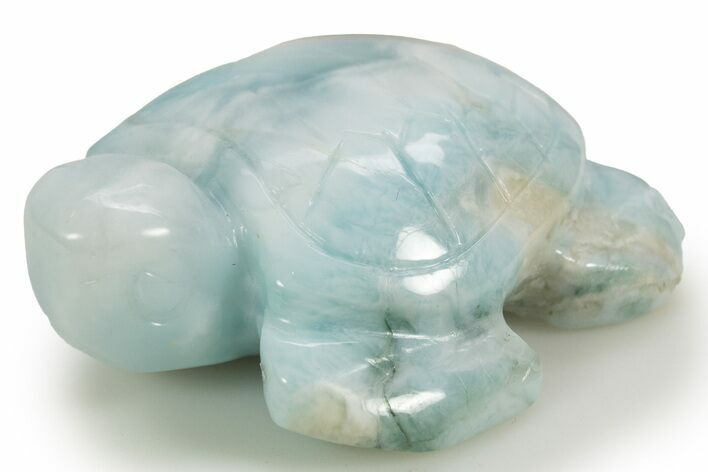 Polished Carved Larimar Sea Turtle - Dominican Republic #314968